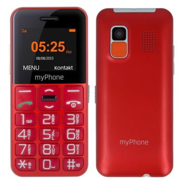 MyPhone HALO Easy červená / 1.77 / FM / 0.3MP / micorSD / SOS funkcie (TELMY10EASYRE)