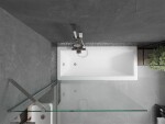 MEXEN/S - Cubik obdĺžniková vaňa 150 x 70 cm s panelom + vaňová zástena 100, transparent, chróm 550315070X9510000001