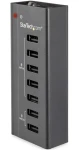 StarTech USB Hub 7 portov čierna / USB hub / 7x USB 2.0 / napájací adaptér / hliníkové telo (ST7C51224EU)