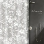 Elements by Spirella NOVA bielo-sivý / Sprchový záves / 180 x 200 cm / polyester