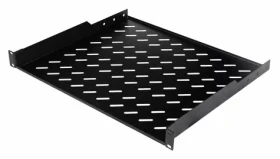 Equip 19" polica plná čierna / Polica do racku / 1U / hĺbka 40 cm (EZFS-19-1-60-B)