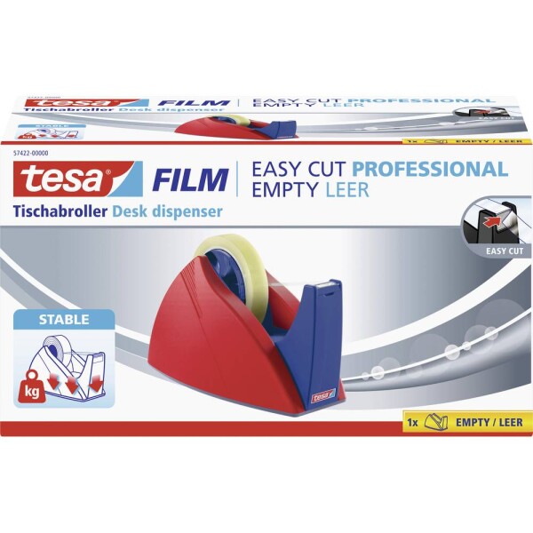 Tesa 57422-00000-03 Desk tape dispenser tesa Easy Cut® červená, modrá 1 ks; 57422-00000-03