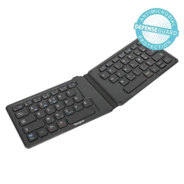 Targus AKF003FR čierna / Bezdrôtová ergonomická klávesnica / Bluetooth 5.1 / antimikrobiálna (AKF003FR)