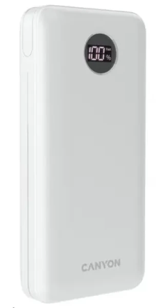Canyon PB-2001W 20000 mAh biela / Powerbanka / 2x USB-A / 2x USB-C (CNE-CPB2002W)