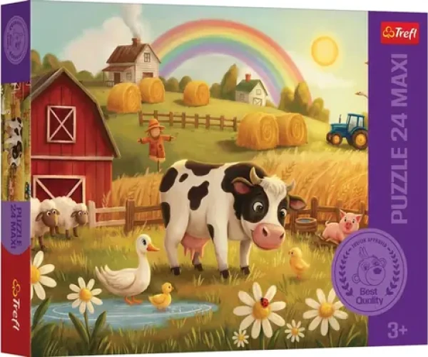 Trefl Puzzle Krava na farme MAXI