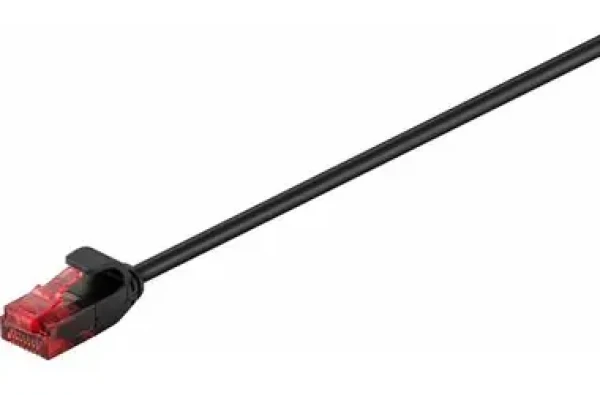 MicroConnect CAT6 U/UTP SLIM 0.3m čierna / PVC (V-UTP6003S-SLIM)