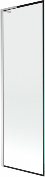 MEXEN/S - Next L vaňová zástena FIX 60 x 150, čierna vzor, chróm 895-060-000-03-70-01