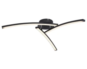 Stropné LED osvetlenie Tansy 60 cm, čierne%