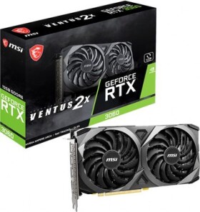 MSI GeForce RTX 3060 Ventus 2X 12G / 1320-1777MHz / 12GB GDDR6 / 192-bit / 1x HDMI + 3x DP / 170W (8) (RTX 3060 VENTUS 2X 12G)