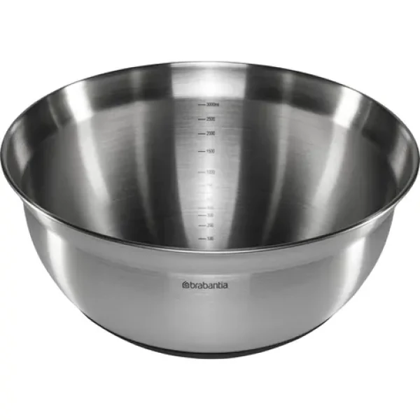 Brabantia Misa nerez oceľ/silikón strieborno-čierna 3 L / priemer 26 cm / výška 12.6 cm (363863)