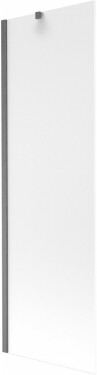 MEXEN/S - Next vaňová zástena FIX 60 x 150, dekor, grafit kartáčovaná 895-060-000-00-30-66