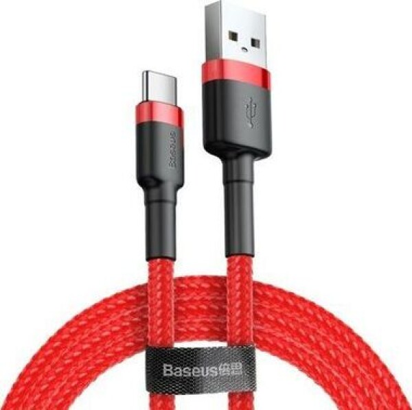 Baseus CATKLF-U09 kábel USB-A na USB-C červená / 3 m (CATKLF-U09)