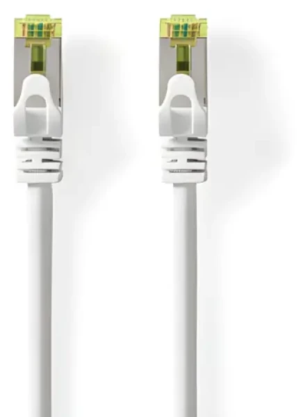 Nedis CAT7 S/FTP biela / Sieťový kábel / RJ45 - RJ45 / 0,5 m / LSZH / Snagless (CCGL85420WT05)