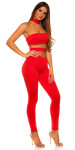 Sexy KOUCLA Jumpsuit with Cut Outs red Einheitsgroesse