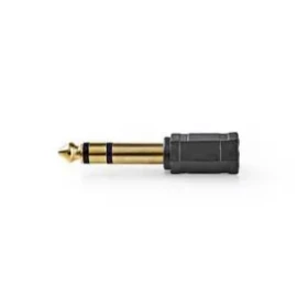 Nedis Stereo audio adaptér jack 6.35 mm (M) - jack 3.5 mm (F) 10 ks čierna / pozlátený (CAGP23930BKG)
