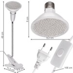 Jago LED Lampička pre pestovanie rastlín s klipom 200 LED 9.5 W ML16348