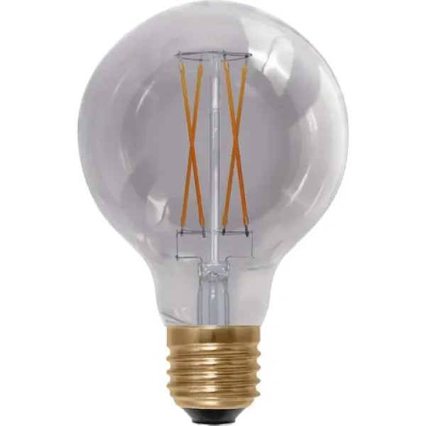 SEGULA LED Globe 80 Smokey 5W(22W) sivá / E27 / 220lm / 1900K / stmievateľné (55501)