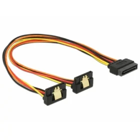 DeLock SATA 15pinový napájací konektor s aretačnou funkciou 2 x SATA 15pinová 30 cm (60159)
