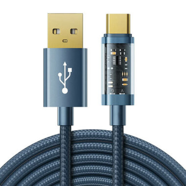 Joyroom S-UC027A12 Surpass Nabíjací kábel USB-A (M) - USB-C (M) 3A 1.2m modrá (S-UC027A12 1.2m Blue)