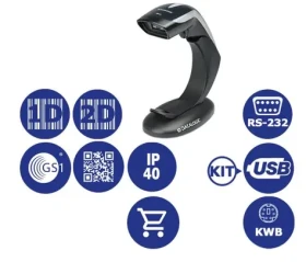 Datalogic Heron HD3430 Kit2-USB / snímač 2D čiarových kódov / RS-232 / KWB / USB / čierna (HD3430-BKK1B)