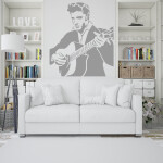 Veselá Stena Samolepka Elvis Presley Farba: ružová, Veľkosť: 100 x 93 cm