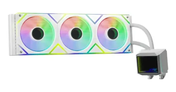 XPG Levante II 360 biela / Vodný chladič CPU / 3x 120mm / ARGB / 800-2000 RPM / 29,3 dB (LEVANTEII360-WHCWW)