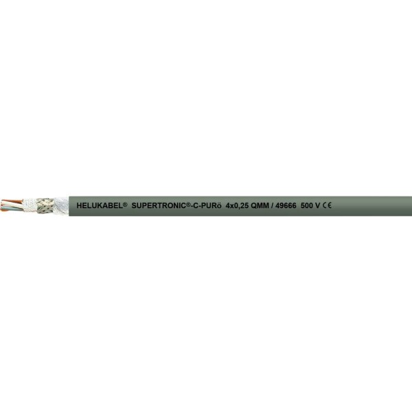 HELU 49672 vedenie ťažnej reťaze S-TRONIC-C-PURö 18 x 0.25 mm² sivá 100 m; 49672