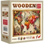 Wooden City Drevené puzzle Farebná mapa 1010 dielikov