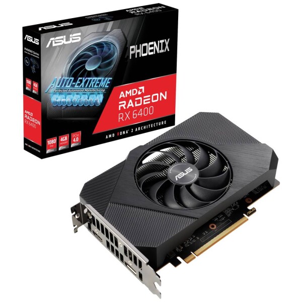 ASUS Radeon RX 6400 4GB / 2321 MHz / 4GB GDDR6 / 64-bit / 1xHDMI + 1x DP (90YV0H91-M0NA00)