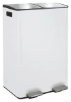 Spirella ALIYA matná biela / Odpadkový kôš / pedálový / triedený odpad / 2 x 30 l / oceľ