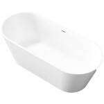 INVENA - Voľne stojaca vaňa 170 cm Limnos so sifónom chróm AN-00-110-KPL