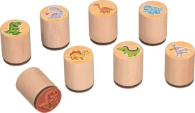 GOKI Drevené pečiatky - Dinosaurie mláďatá 1 ks (mix)