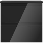 MEXEN/S - Orio kúpeľňová skrinka 50 cm s umývadlom Vela, 2 zásuvky, čierna lesk/čierna mat 91A10-05047-2-BFF70-W23M71