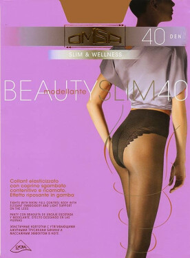 Dámske Omsa Beauty Slim 40 deň caramello/odd.béžová 4-L