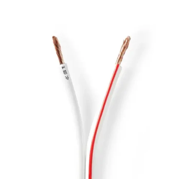 Nedis Repro kábel 2x 2.50 mm2 biela / CCA / 100.0 m / Okrúhly / PVC (CAGW2500WT1000)