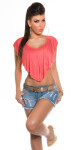 Sexy KouCla Crop Top with flounce Einheitsgroesse