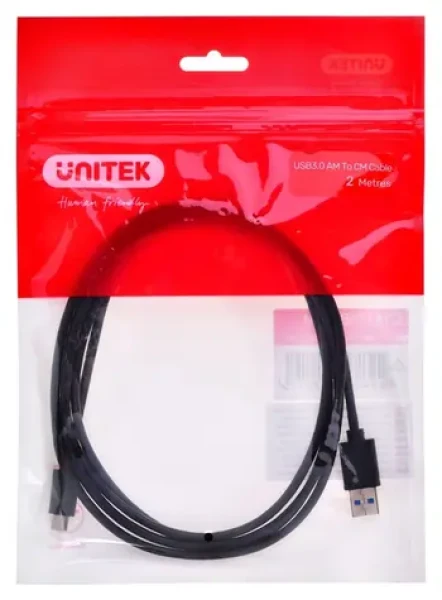 Unitek / Kábel USB / USB-A 3.1 Gen 1 na USB-C / 5 Gbps / 2 m (C14103BK-2M)
