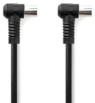 Nedis Koaxiálny kábel IEC(M)-IEC(F) 1,5 m čierna / Koaxiálny kábel / 75 Ohm / 4X tienenie / 120 dB (CSGL40120BK15)
