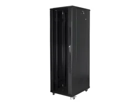 Lanberg Stojanový rozvádzač 42U 600x1000 čierna / Stojanový rozvádzač / 19" / LCD displej / Nosnosť 800 kg (FF01-6042-12B)