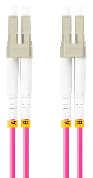 Lanberg FO-LULU-MD41-0020-VT / Optický patch kábel / LC/UPC-LC/UPC / Duplex / OM4 50/125 / 2 m / fialová (FO-LULU-MD41-0020-VT)