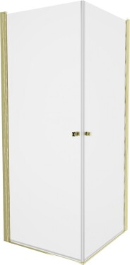 MEXEN/S - PRETORIA duo sprchovací kút 80 x 70, transparent, zlatá 852-080-070-50-00-02