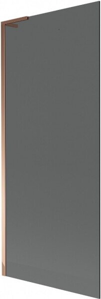 MEXEN/S - Next L vaňová zástena FIX 80 x 150, grafit, ružové zlato 895-080-000-03-40-60