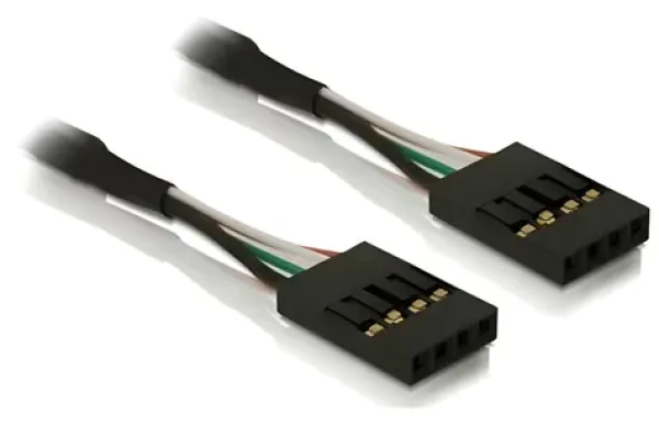 DeLock čierny / Interný USB kábel / pin header 4-pin samica/samica / 0,4 m (82426)