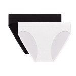 Dámske bezšvové nohavičky 2 ks DIM SEAMLESS MAXI BRIEF 2x - DIM - čierna L