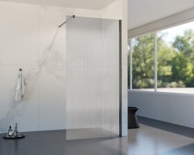 HOPA - Walk-in sprchovací kút LAGOS GRAFIT NEW 200 - Farba rámu - Grafit, Rozmer A - 120, Rozmer C - 200, Výplň - Vrúbkované bezpečnostné sklo - 8 mm BCLAGO12GPN2