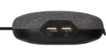 Brennenstuhl estilo antracitová/čierna / Nabíjacia stanica s textilným povrchom / 2x USB-A / 1x zásuvka 230V / 3 m (1150020010)
