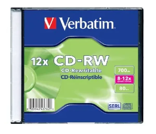Verbatim CD-RW / 700 MB / 80 min / 12x / 10ks jewel case (43148)