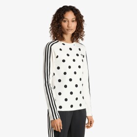 Tričko adidas Polka Dots Slim Long Sleeve Long-Sleeve Top Off White M