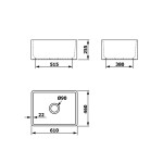 SAPHO SAPHO - GLORY drez keramický 61x46cm, biela 50260