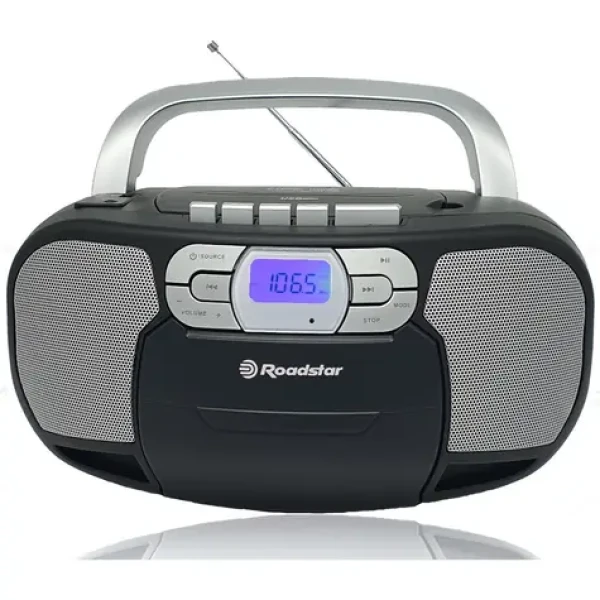 ROADSTAR RCR-4635UMPBK čierna / Rádio s CD prehrávačom / FM / PLL / CD / MP3 / 3.5mm / Kazeta (7621800033161)